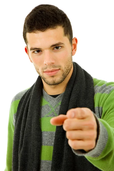 Imagen de estudio de un joven, aislado en blanco —  Fotos de Stock