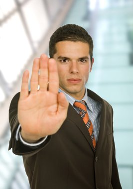 Açık el yapımı stop iş adamı