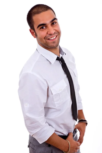 Young business man portrait in white background — Stock Photo, Image