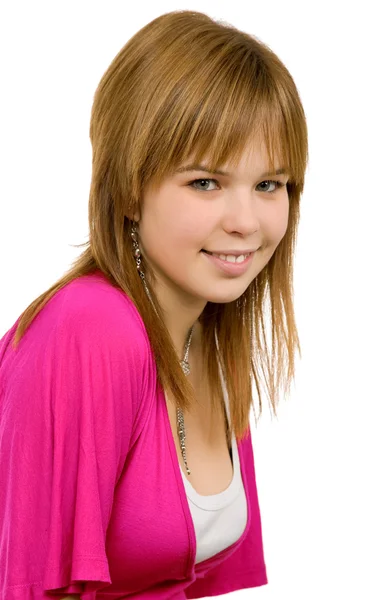 Young casual blonde woman close up portrait — Stock Photo, Image