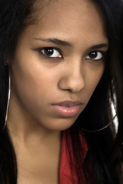 Young beautiful woman closeup — Stock Photo, Image