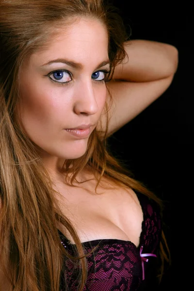 Young beautiful woman close up — Stock Photo, Image