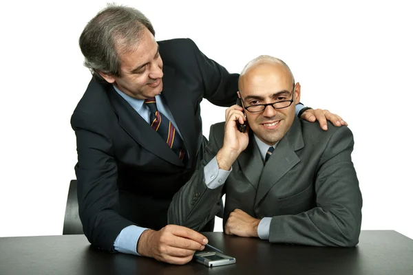 Business team working at a desk — Stock Photo, Image