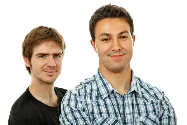 Two young casual men portrait — Stock Photo, Image