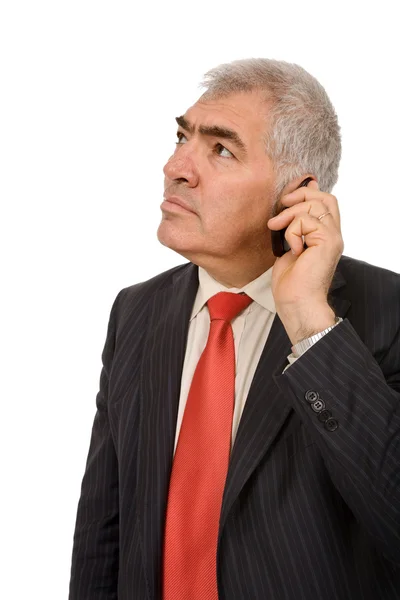 Hombre maduro en el teléfono — Foto de Stock