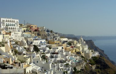 thira adlı Yunan Adası santorini görünümünü