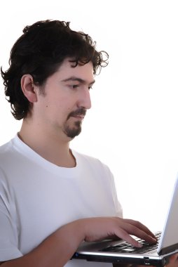 genç adam tipik kişisel bilgisayar