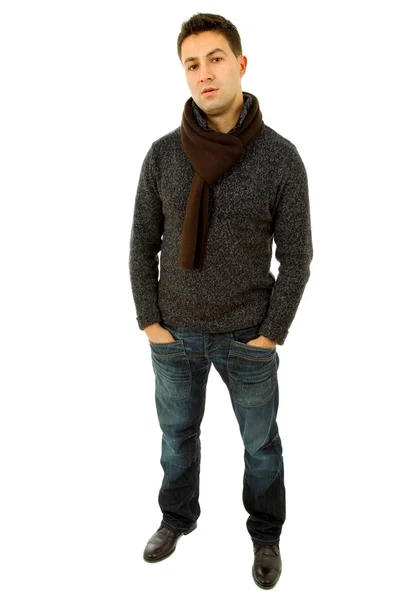 Portrait of young casual man full body — Stock Photo, Image