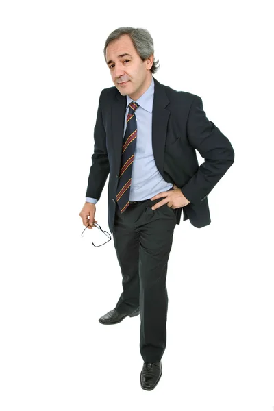 Mature business man isolated on white background — Stock Photo, Image