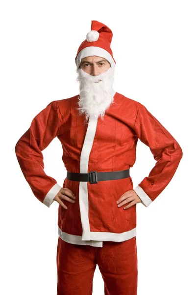 Dumme Weihnachtsmann isoliert auf weißem Hintergrund — Stockfoto