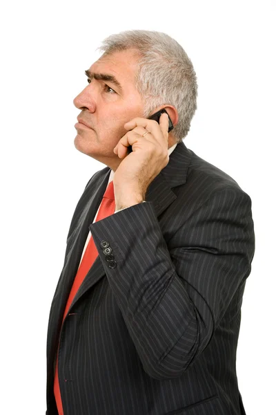 Mature man on the phone — Stock Photo, Image