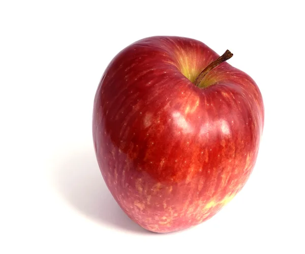 Una manzana roja aislada sobre fondo blanco —  Fotos de Stock