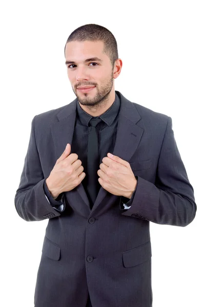 Porträt eines jungen Geschäftsmannes isoliert auf Weiß — Stockfoto