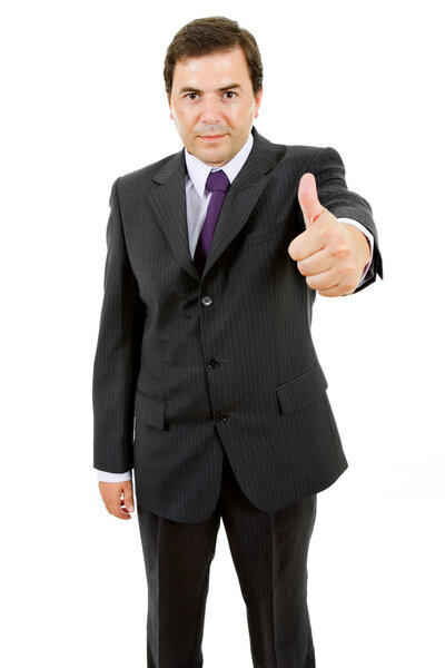 business man going thumb up