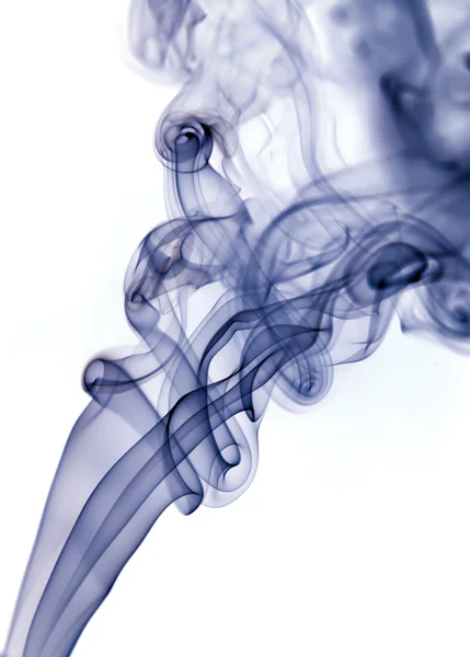 Blue rays smoke abstract in white background — Stock Photo, Image