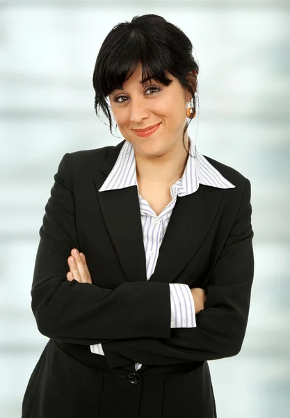 Uma jovem mulher de negócios close up retrato — Fotografia de Stock