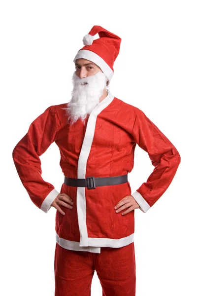 Тонкий Санта-Клаус изолирован на белом фоне — стоковое фото