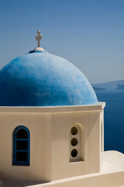 Piccola chiesa nell'isola greca di santorini Immagini Stock Royalty Free