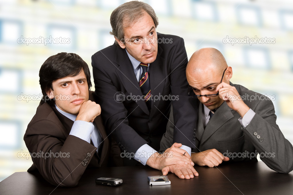 Group of workers on a meeting at the office