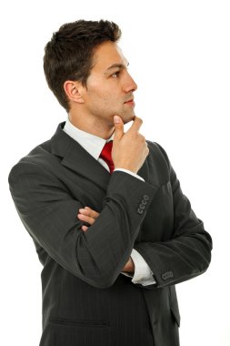 dalgın genç iş adamı portresi