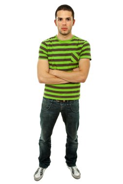 Genç casual adam tam vücut