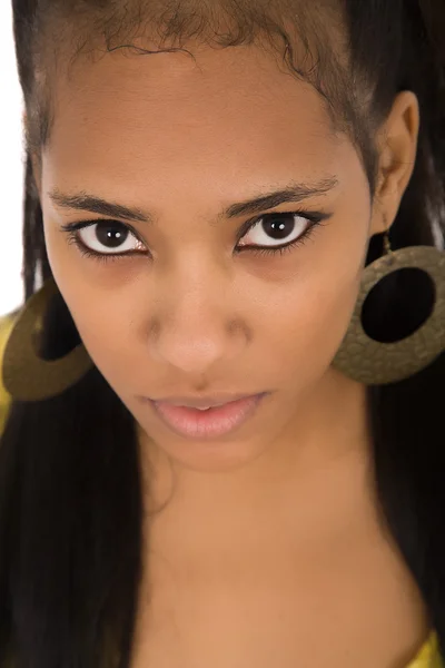 Young beautiful woman closeup — Stock Photo, Image