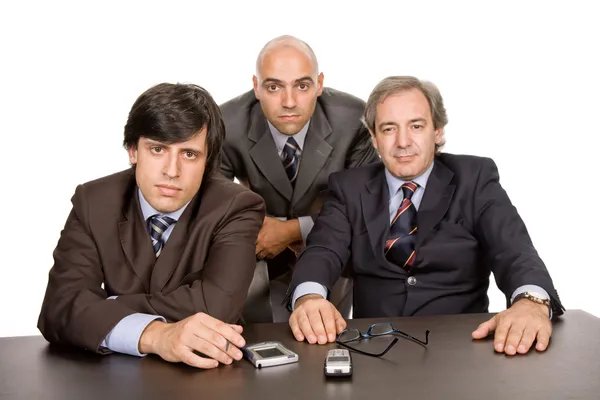 Group of workers on a desk — Stock Photo, Image