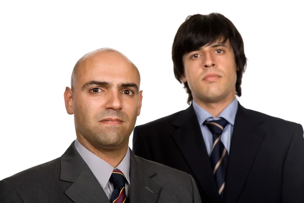 Two young business men portrait on white — Stock Photo, Image