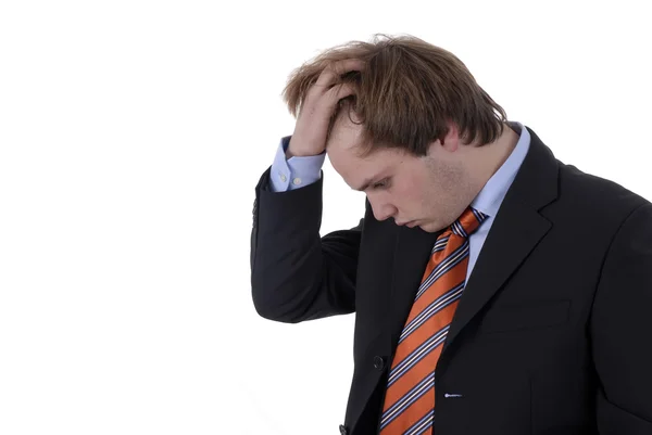 Retrato de homem de negócios preocupado — Fotografia de Stock