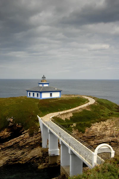 Ribadeo Galiçya ans sınır feneri asturias, İspanya — Stok fotoğraf