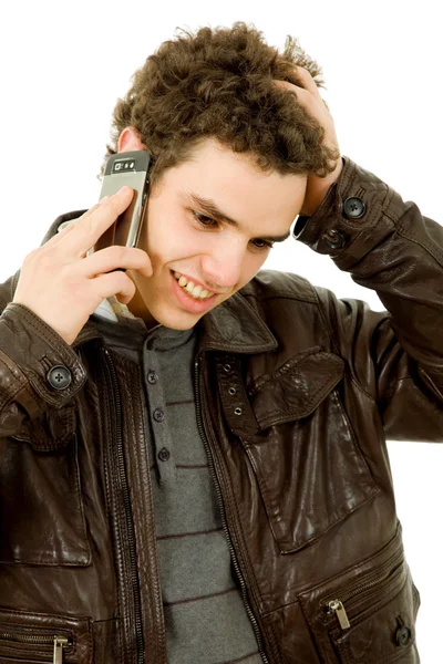 Joven hombre casual en el teléfono — Foto de Stock