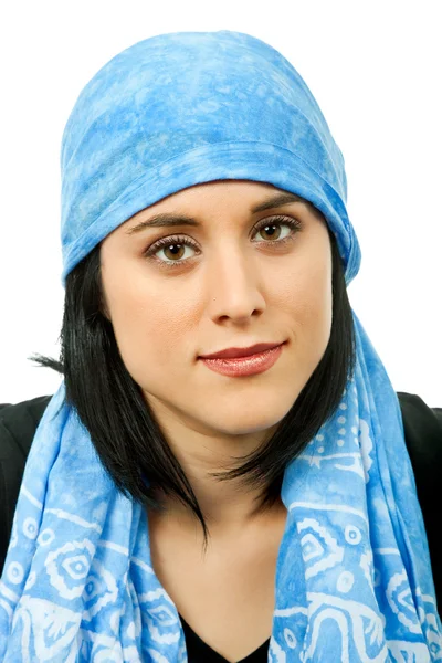 Young beautiful woman in a studio portrait — Stock Photo, Image