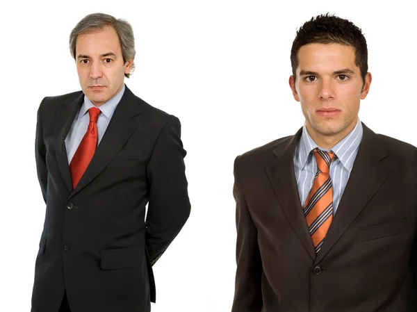 Two business men portrait isolated on white background — Stock Photo, Image