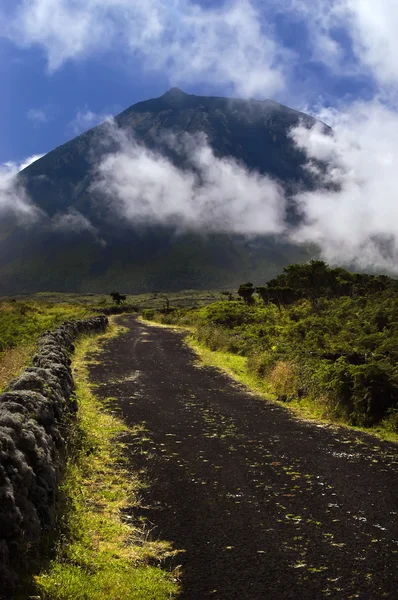 Azores big pico mountain at pico island — Stock Photo, Image