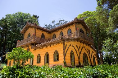 sintra pena bahçeleri içinde eski sarayda