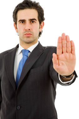 iş adamı yapma dur. kafasına odaklanmak