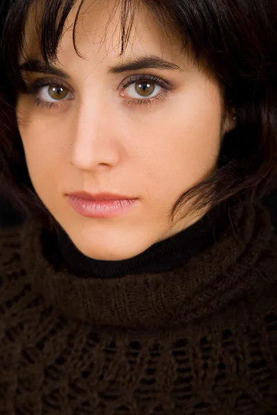 Portrait of beautiful woman close up — Stock Photo, Image