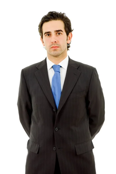 Mladí podnikání Portrét muže v bílém pozadí — Stock fotografie