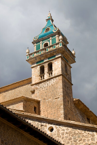 Detail of the church of valldemossa, in mallorca island, spain