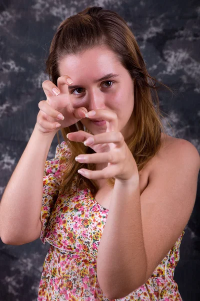 Jovem mulher casual close up — Fotografia de Stock