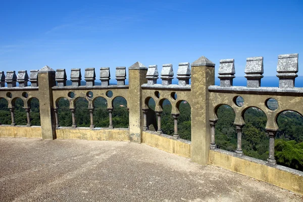 Detalhe do palácio da Pena, na aldeia de Sintra, Lisboa, Portugal — Fotografia de Stock