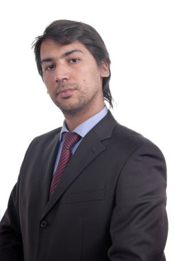 genç iş adamları portre üzerinde beyaz izole