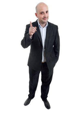 Genç casual adam tam vücut, beyaz izole
