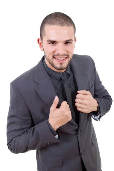 Jovem homem de negócios retrato isolado no branco — Fotografia de Stock