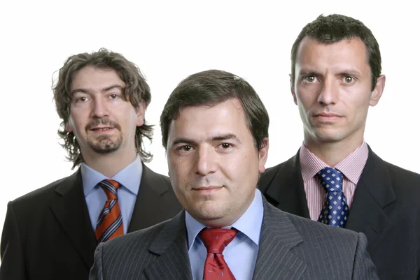 Tres hombres de negocios aislados sobre fondo blanco —  Fotos de Stock