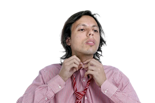 Retrato de hombre casual joven en fondo blanco —  Fotos de Stock