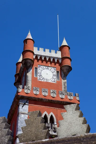 Detalii despre palatul Pena, în satul Sintra, Lisabona, Portugalia — Fotografie, imagine de stoc