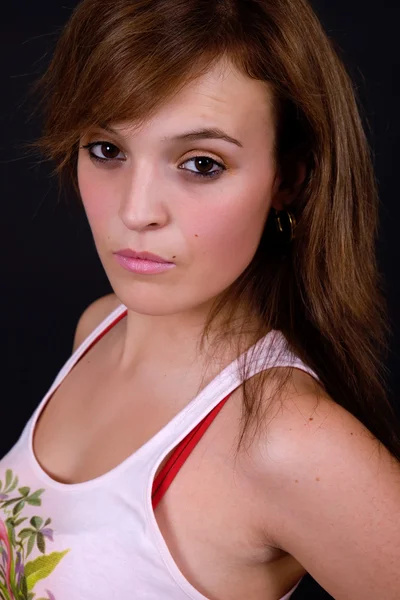 An young beautiful woman close up portrait — Stock Photo, Image