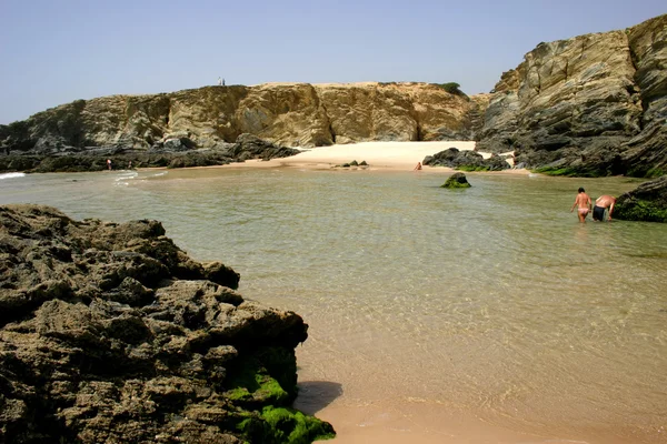 Op het strand — Stockfoto