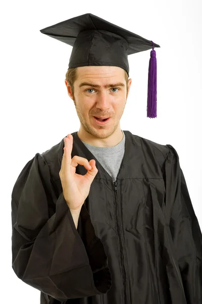 Happy young man after his graduation — Stock Photo, Image